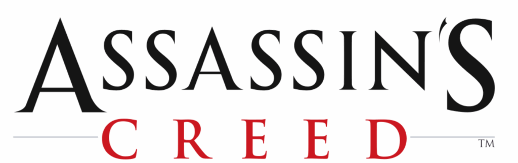 Assassin's Creed font style.