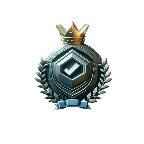 A crown over a social network icon.