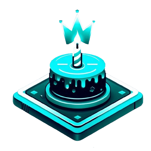 A cake with one candle on top.