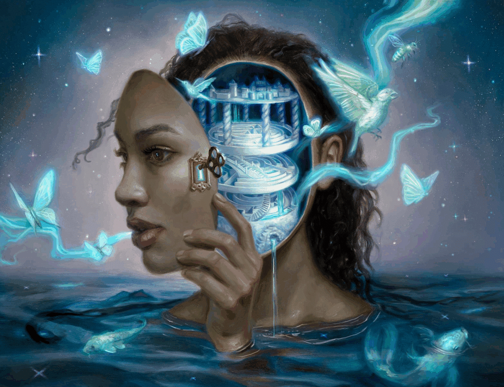 Art for "Sublime Epiphany" from Magic: the Gathering. Illustrated by Lindsey Look.