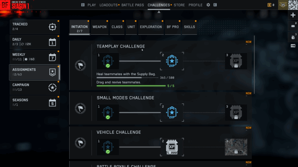 Challenges in Battlefield 6