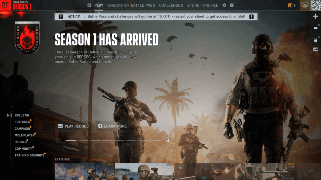 Season 1 Launch