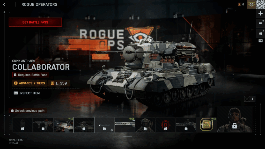 Collaborator tank skin