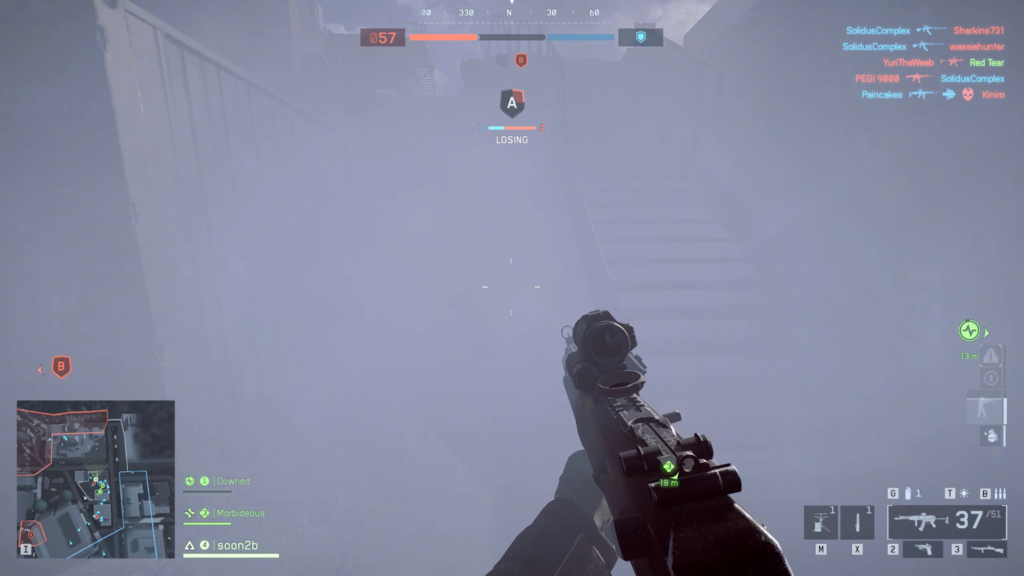 Using smoke in Battlefield 6