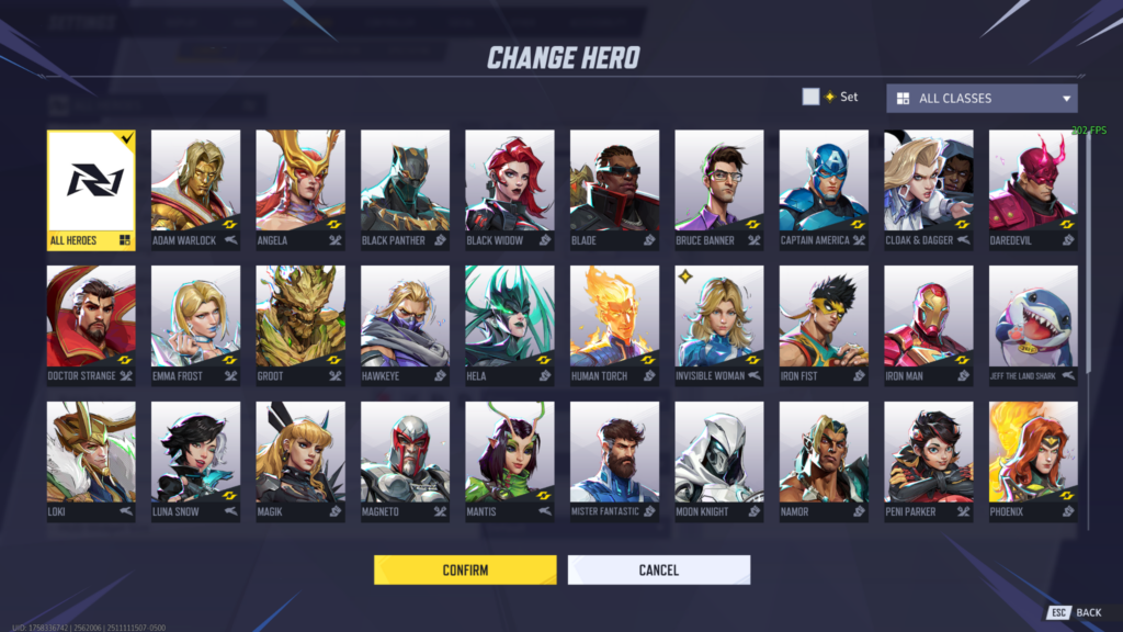 Marvel Rivals Roster